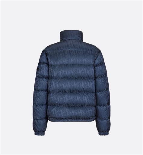 Dior Oblique Daunenjacke Funktionsjacquard in Blau 